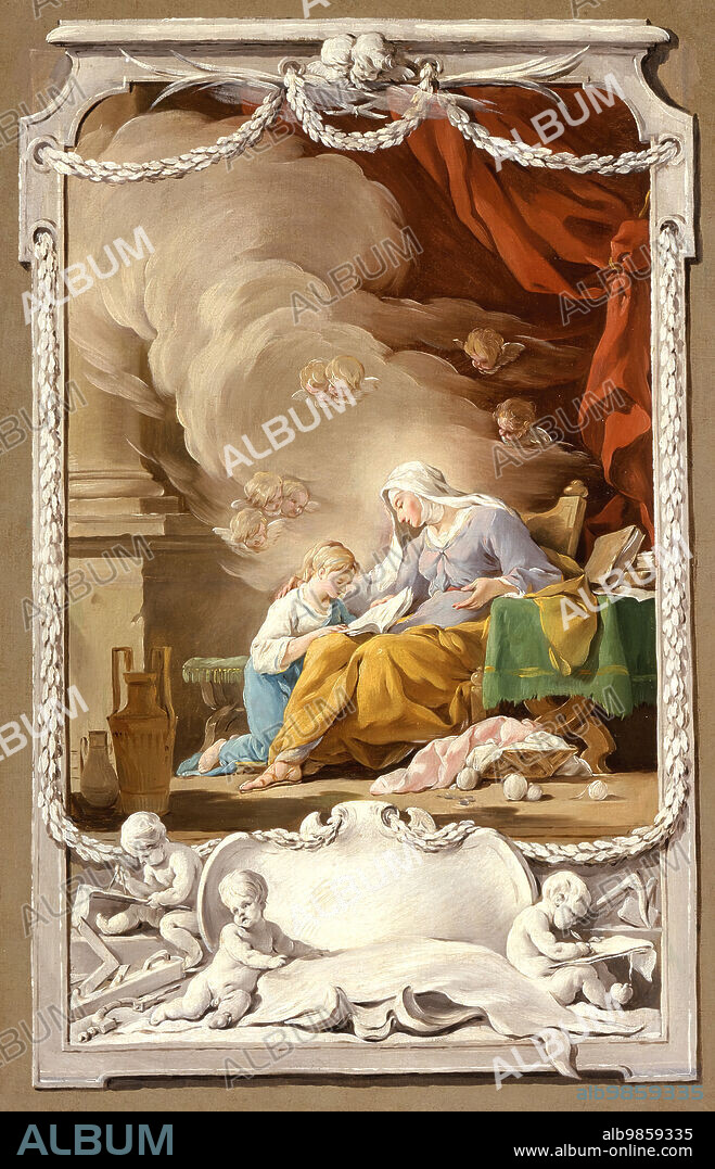 NOEL HALLE. St. Anne Revealing to the Virgin the Prophecy of Isaiah, c1749.