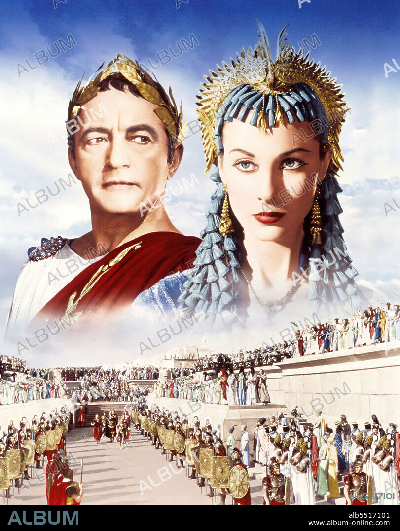 CLAUDE RAINS y VIVIEN LEIGH en CÉSAR Y CLEOPATRA, 1945 (CAESAR AND CLEOPATRA), dirigida por GABRIEL PASCAL. Copyright UNITED ARTISTS.
