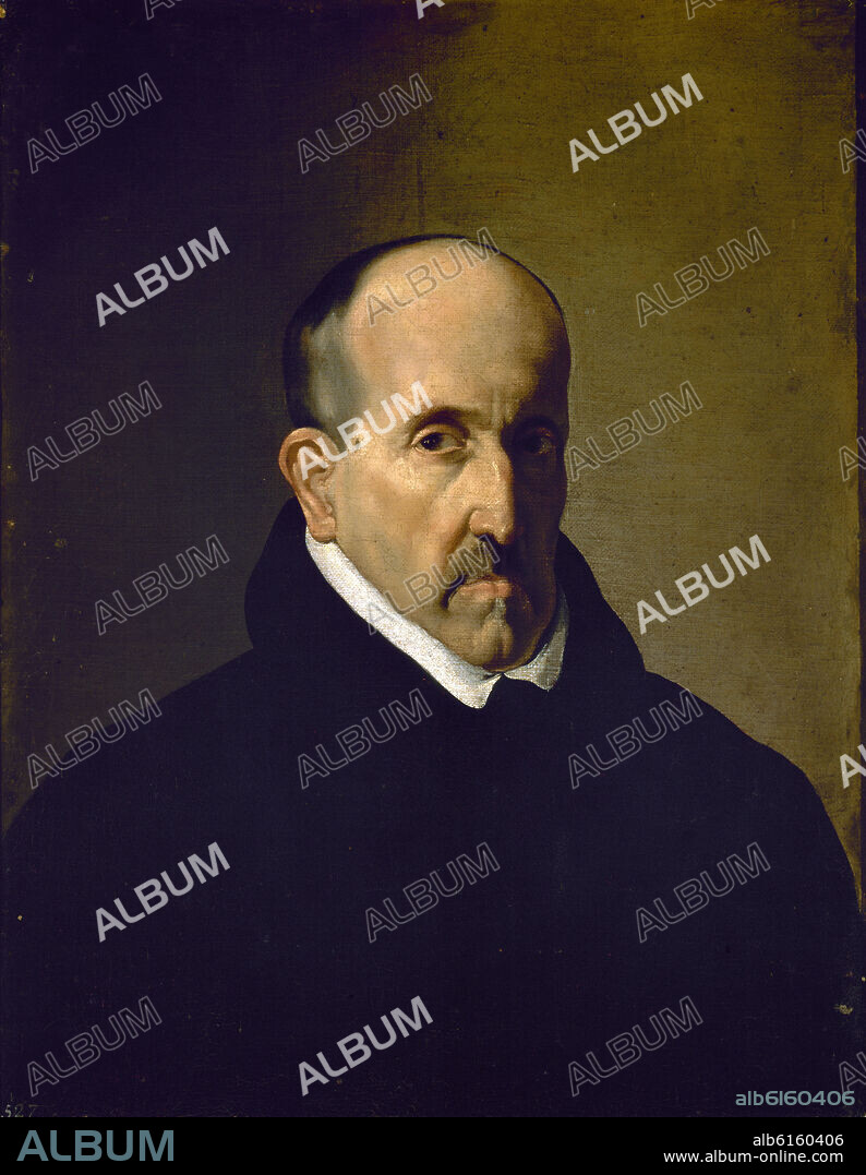 DIEGO VELÁZQUEZ (copia). LUIS DE GONGORA Y ARGOTE - SIGLO XVII - OLEO/LIENZO - 59x46 cm - NP 1223 - BARROCO ESPAÑOL.