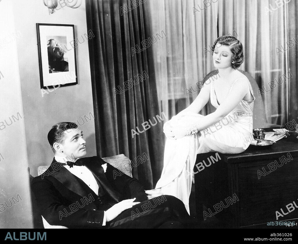 CLARK GABLE y MYRNA LOY en ENEMIGO PUBLICO NUMERO 1, 1934 (MANHATTAN MELODRAMA), dirigida por W. S. VAN DYKE. Copyright M.G.M.