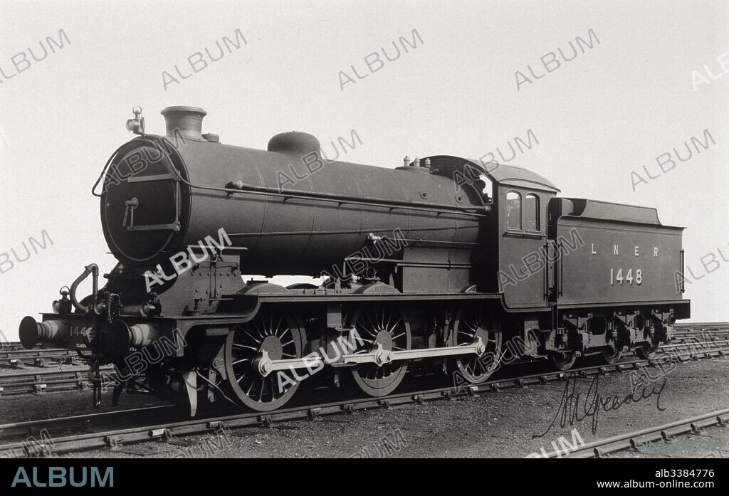 London and North Eastern Railway (LNER) 1448, 0-6-0 Express goods engine, Darlington, signed by Sir Nigel Gresley.