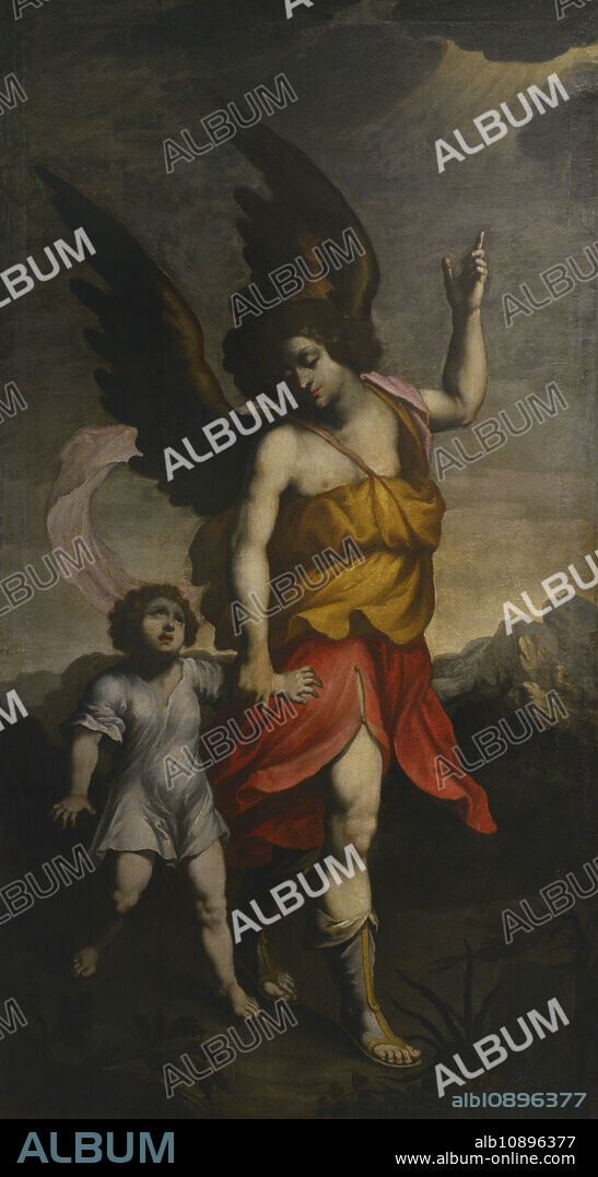 GABRIELE ZOCCHI (1600-1660). ITALIAN PAINTER.. Gabriele Zocchi (1600-1660). Pintor italiano. El Angel de la Guarda. Oleo sobre lienzo. Museo Civico Ala Ponzone. Cremona. Italia.