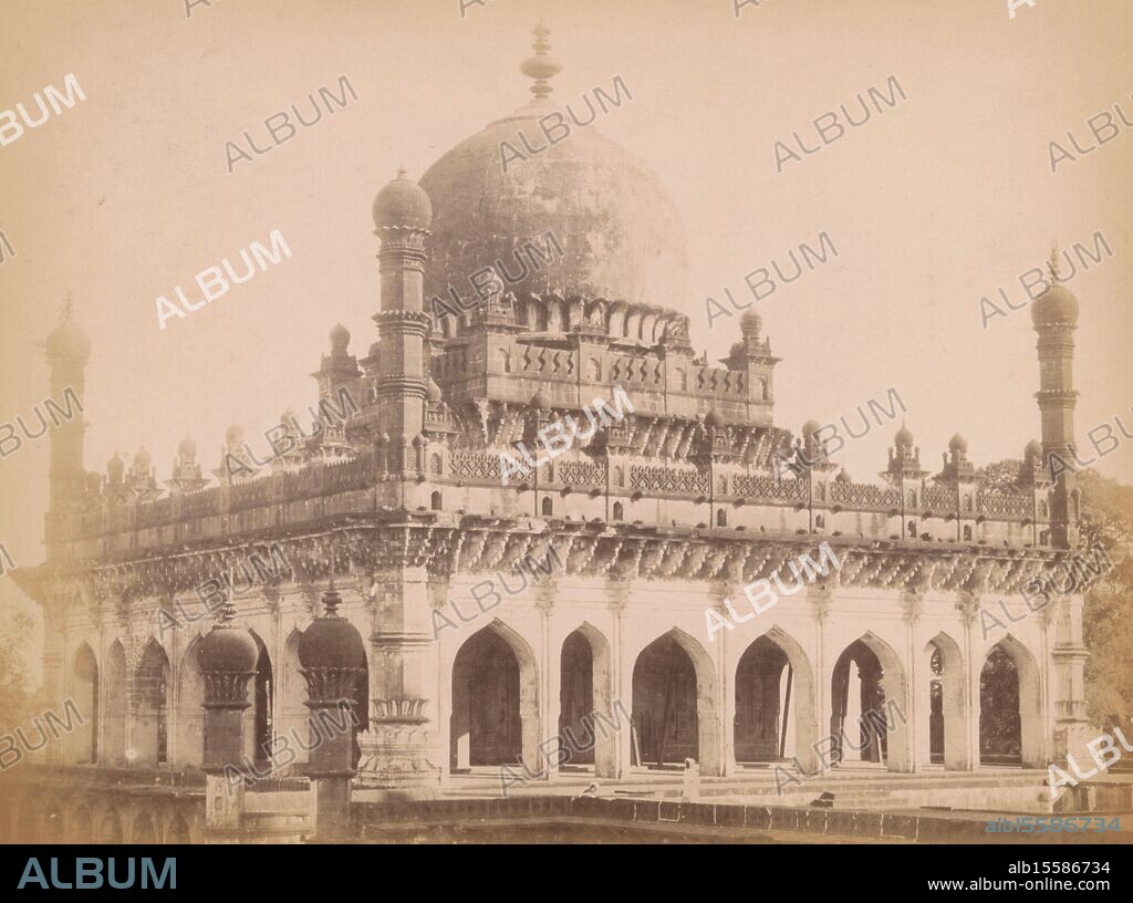 Ibrahim Rauza at Vijayapura (Bijapur), Karnataka, India, photograph, anonymous, Bijapur, 1860 - 1890, paper, albumen print, height, 212 mm × width, 280 mm, height, 231 mm × width, 313 mm.