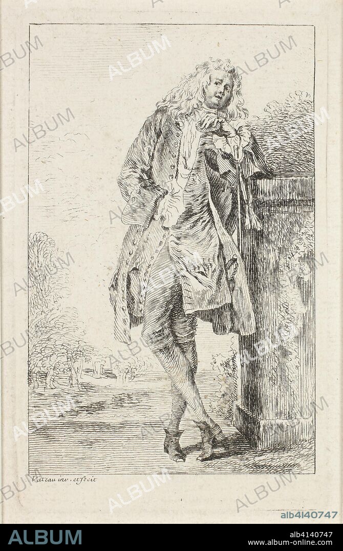 Figures du mode. Jean Antoine Watteau; French, 1684-1721. Date: 1705-1715. Dimensions: 109 × 70 mm (image); 122 × 76 mm (plate); 137 × 92 mm (sheet). Etching in black on ivory laid paper. Origin: France.