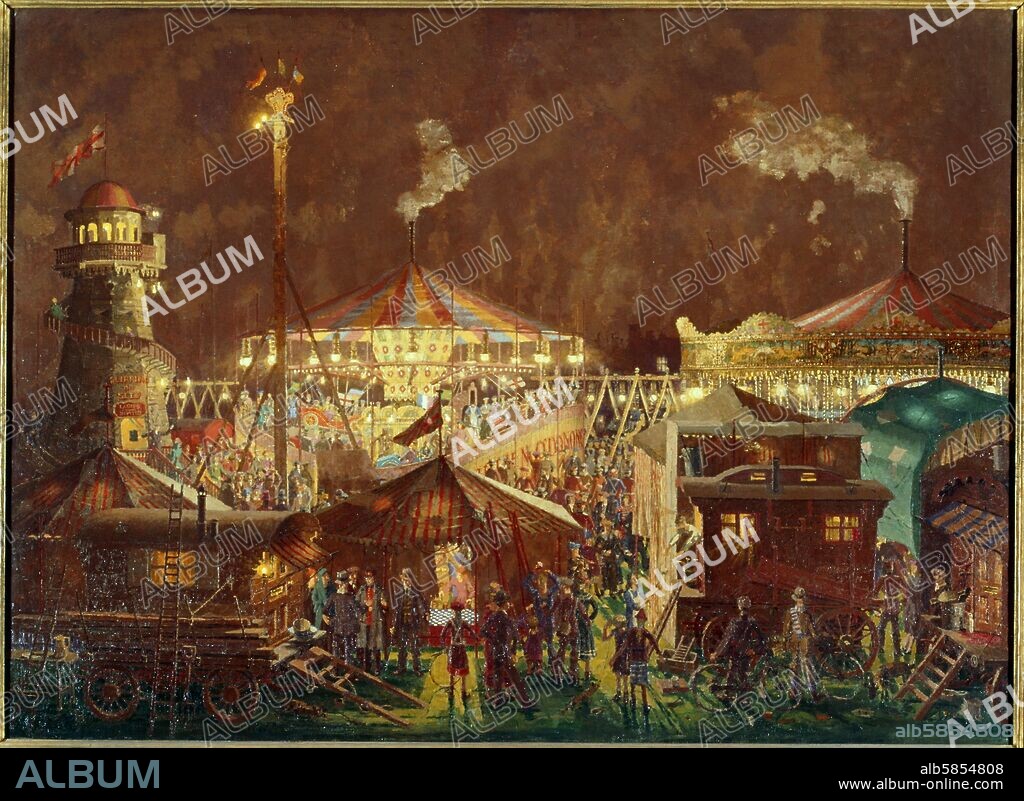 ALLAN GWYNNE-JONES. A Fair by Night 
1938 
Canvas; 1079 x 1486 mm 
N04971.