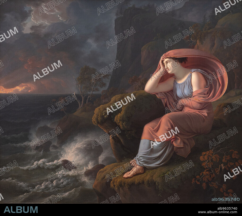 CHRISTIAN GOTTLIEB KRATZENSTEIN-STUB. Alcyone Waiting in Vain for her Husband - episode from Ovid: Metamorphoses, 1810.
