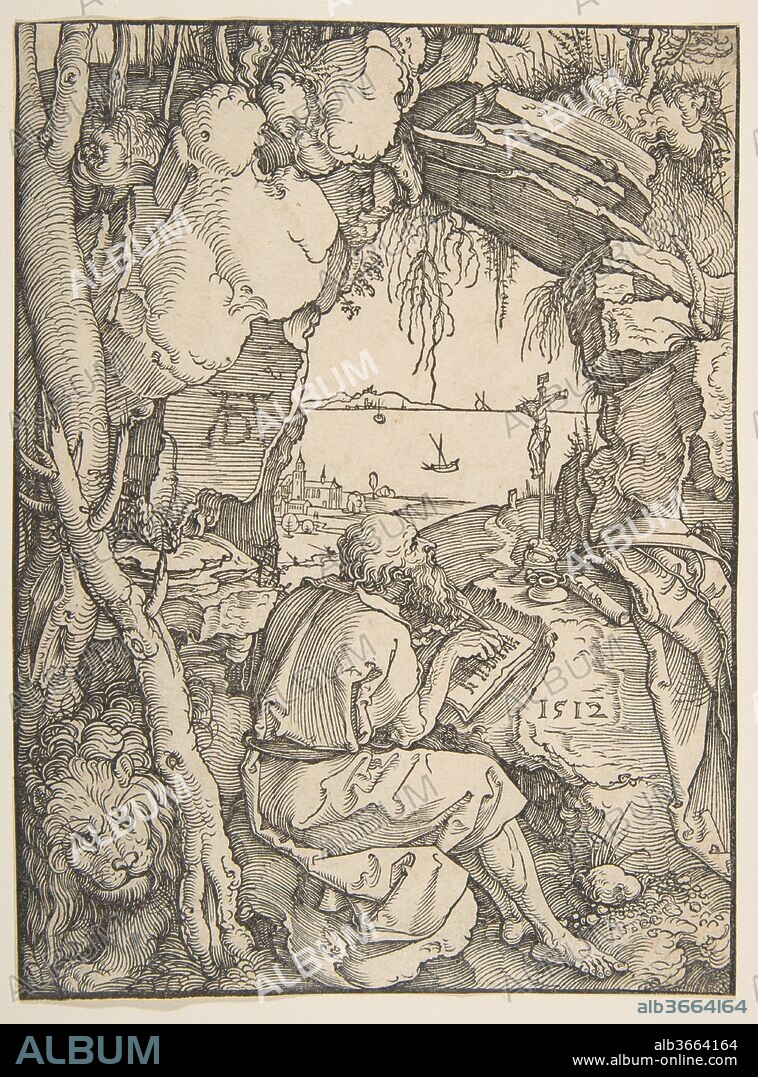ALBRECHT DÜRER. Saint Jerome in a Cave. Artist: Albrecht Dürer (German, Nuremberg 1471-1528 Nuremberg). Dimensions: sheet: 6 11/16 x 4 15/16 in. (17 x 12.5 cm). Date: 1512.