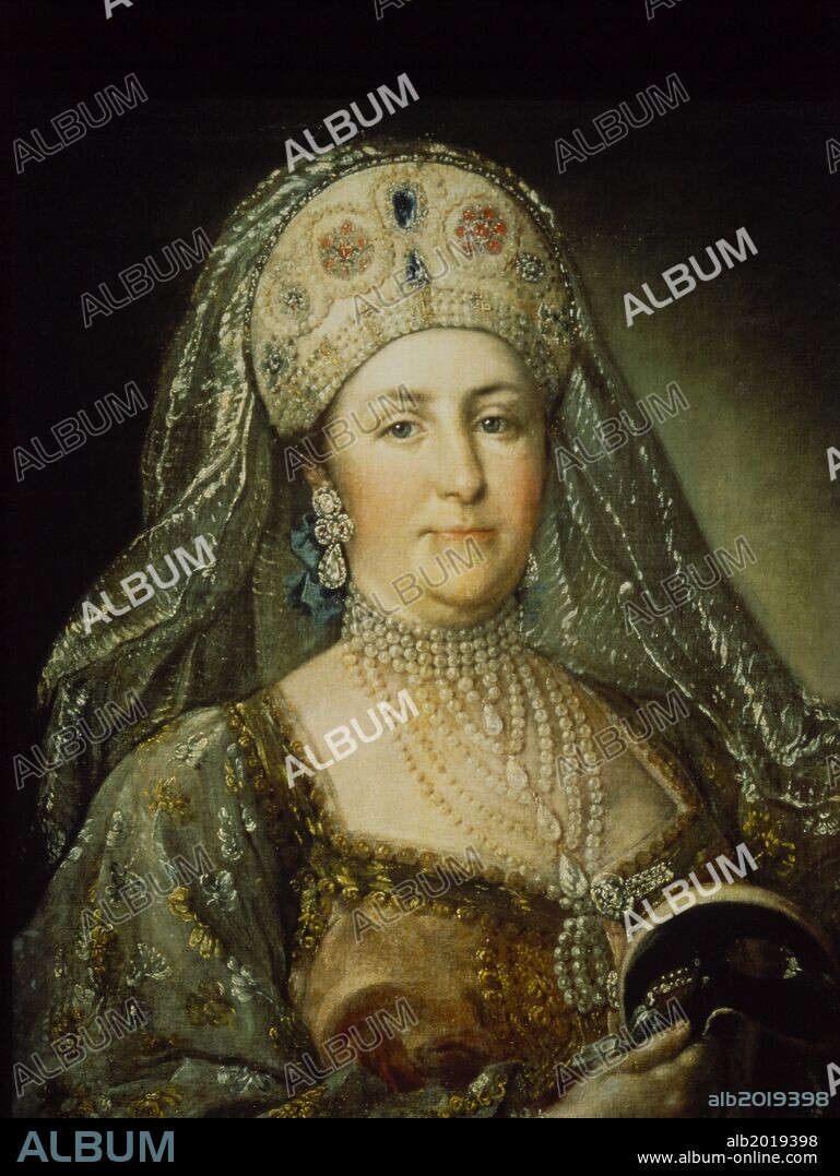 Empress Catherine the Great in Russian costume.
