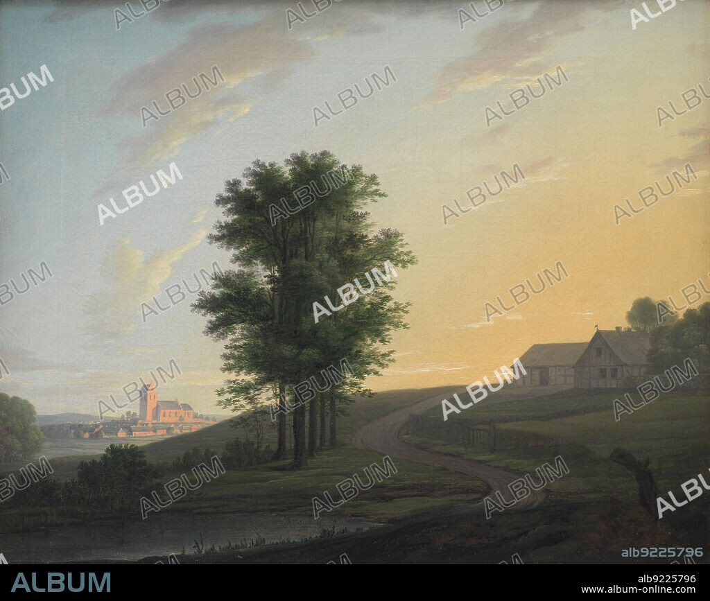 ERIK PAUELSEN. Evening Landscape near Gentofte, North of Copenhagen, 1764-1790.