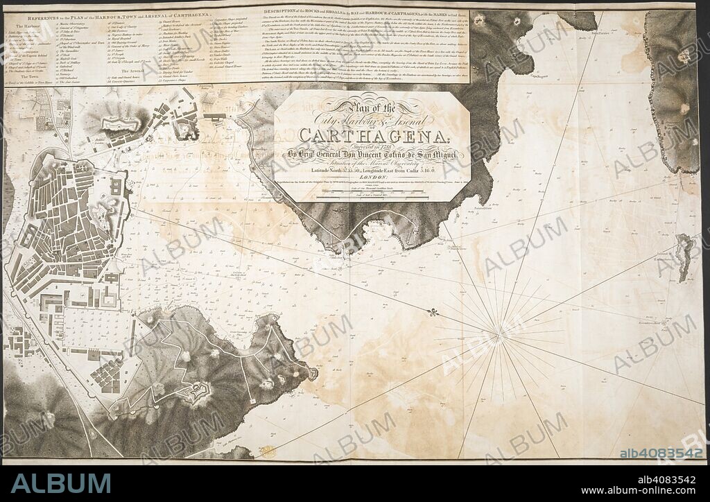 A plan of the city, harbour and arsenal of Carthagena . Plano de la Cindad, Puerto y Arsenal de Cartagena... Faden, 1810. Source: Maps K.Top.73.55. Language: English.