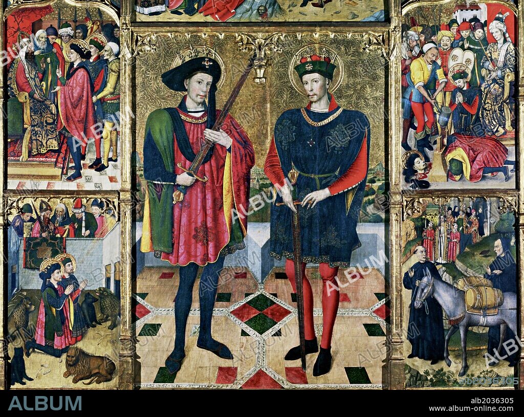 JAUME HUGUET. Jaume Huget / 'Retablo de los santos Abdón y Sedén, detalle central'.