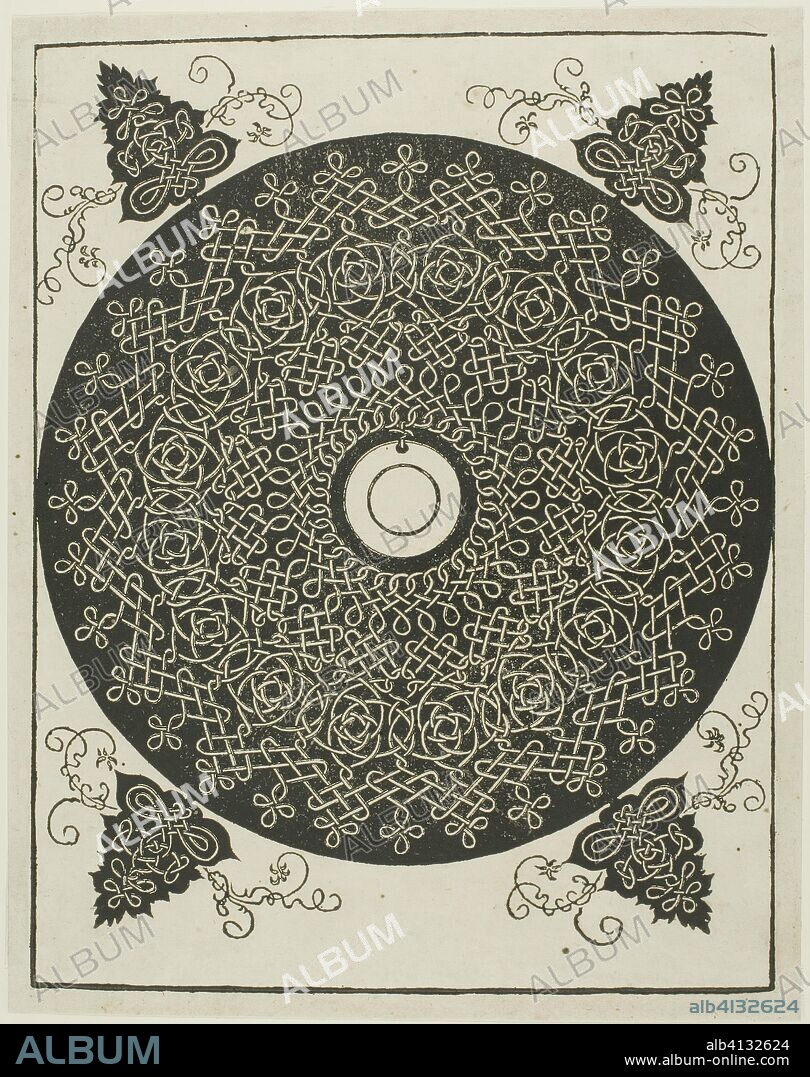 The Third Knot. Albrecht Dürer; German, 1471-1528. Date: 1507. Dimensions: 273 × 212 mm (image); 288 × 227 mm (sheet). Woodcut in black on ivory laid paper. Origin: Germany.