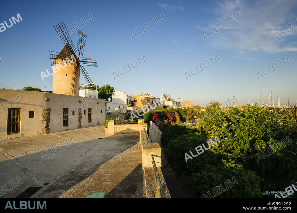 molinos del Jonquet, Moli Den Garleta, Palma, mallorca, islas baleares, Spain, europa.