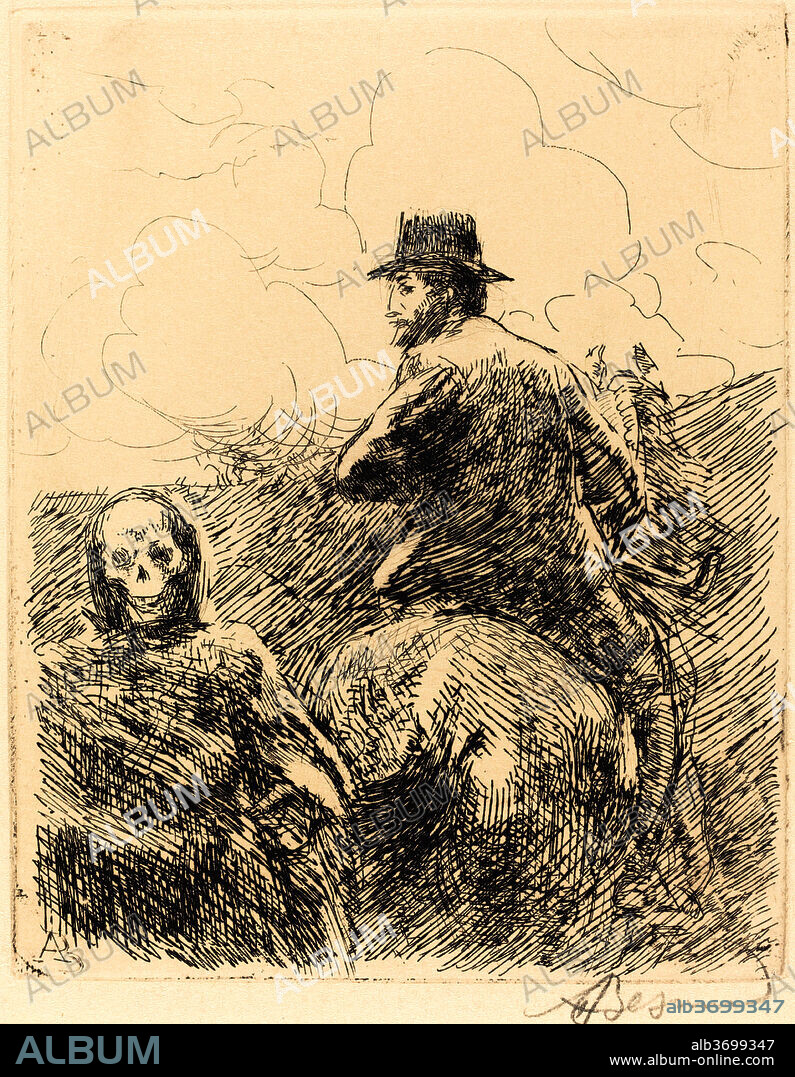 ALBERT BESNARD. Danger Passed (Danger passe). Dated: 1900. Dimensions: plate: 14 x 11 cm (5 1/2 x 4 5/16 in.)  sheet: 45.2 x 32 cm (17 13/16 x 12 5/8 in.). Medium: etching in black on Van Gelder Zonen wove paper.