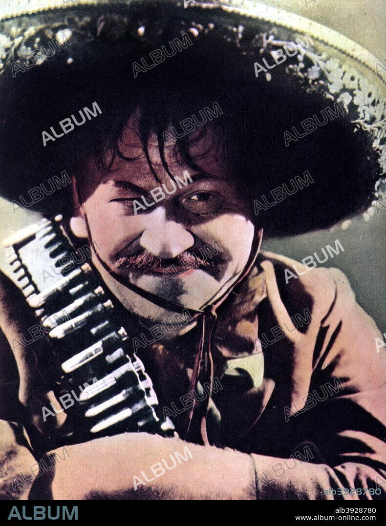 Wallace Beery, American actor, 1934-1935. Beery won a Best Actor Oscar in 1931 for his performance in The Champ. He is shown here playing the role of Pancho Villa in Viva Villa! (1934). Taken from Meet the Film Stars, by Seton Margrave. (London, 1934-1935).