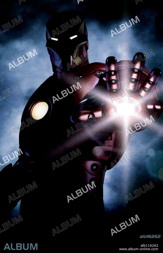 Poster de IRON MAN, 2008, dirigida por JON FAVREAU. Copyright MARVEL ENTERPRISES.