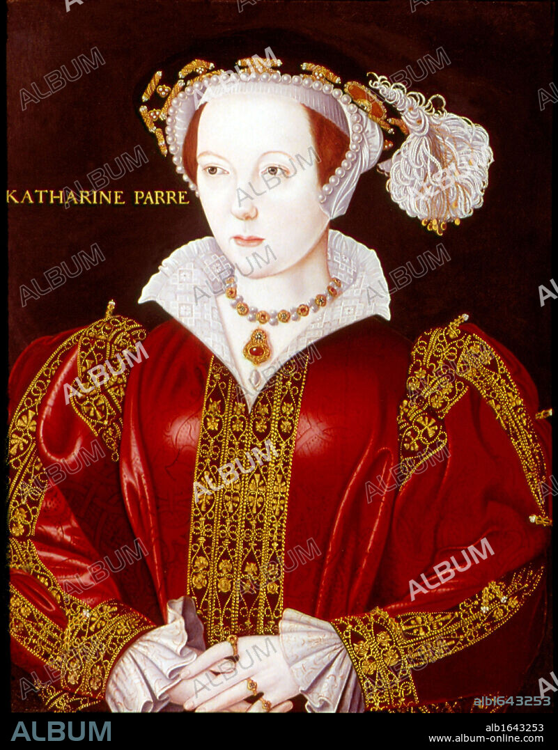 Catherine Parr (1512-1548). Sixth and last wife of Henry VIII. Anonymous portrait  c1545 .
