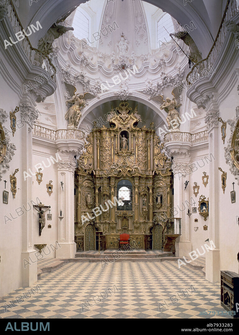 FRANCISCO JAVIER PEDRAJAS (1736-1811). INTERIOR DE LA IGLESIA DE LAS MERCEDES - SIGLO XVIII - BARROCO.