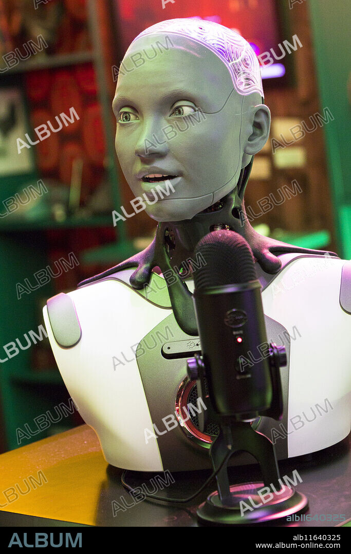: Turin, Italy. 26th September 2024. Human shaped robot Ameca Desktop by Engineered Arts is on display at Italian Tech Week 2024 (Credit Image: © Marco Destefanis/IPA via ZUMA Press).