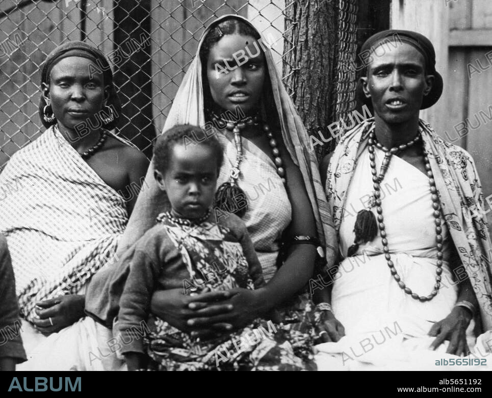 Ethnology / Africa. "Somali Women". Photo, c. 1920, taken at the. "Ostafrika-Schau" at the Berlin Zoo.