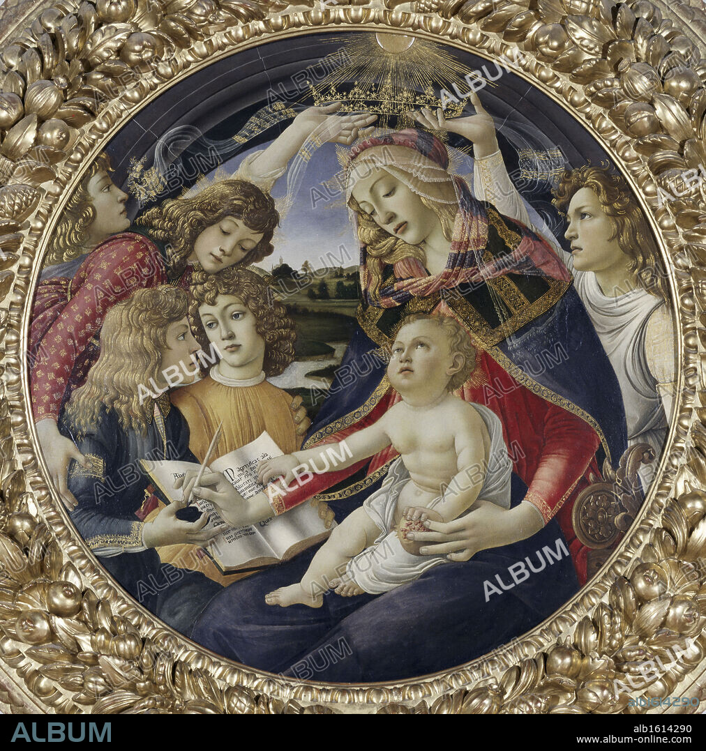 Madonna Magnificat   Sandro Botticelli (1444-1510/ Italian)   Galleria degli Uffizi, Florence.