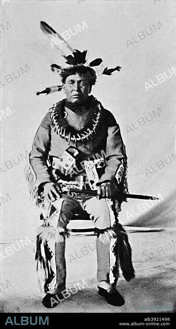An Algonquin in full dress, 1912. From The Living Races of Mankind, Vol. II. [Hutchinson & Co, London, 1912].