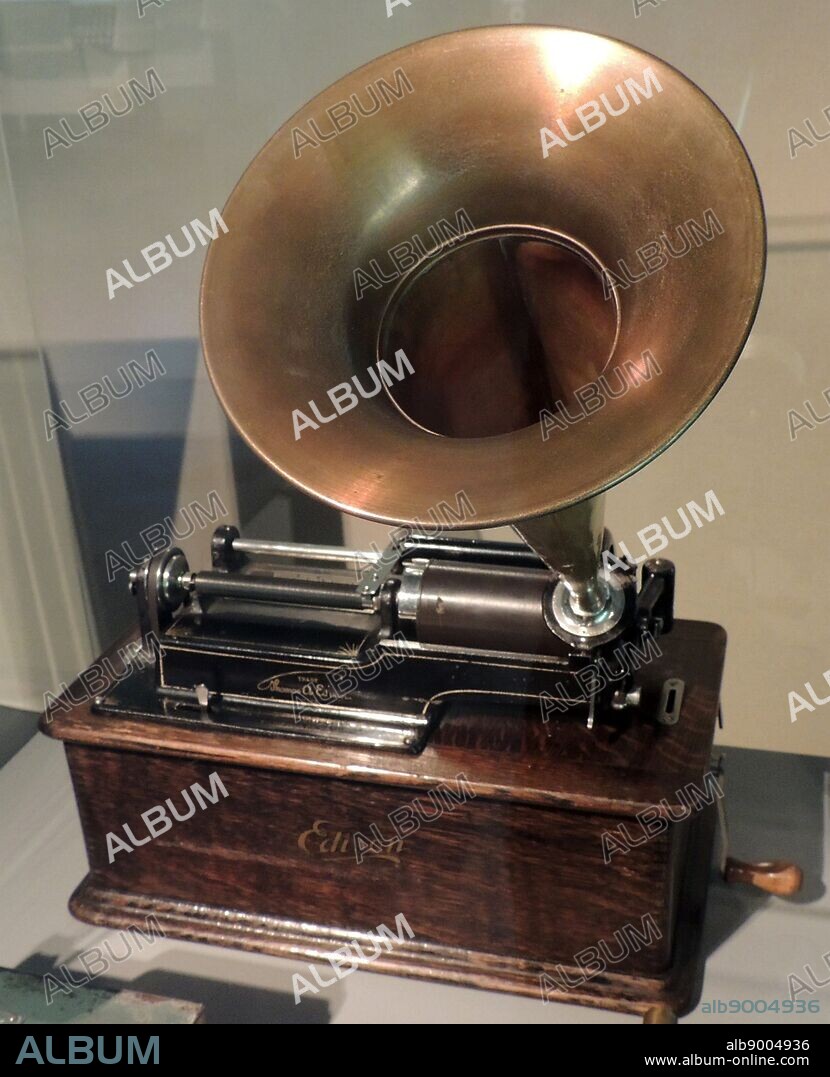 Edison's Phonograph. In 1877 Thomas Edison filed a patent on a machine that could record and play back sound. He demonstrated this simple device by reciting the poem Mary had a little lamb. His voice caused the membrane in the microphone to vibrate. A stylus attached to the membrane drew grooves of varying depth in a sheet of tinfoil wrapped around a rotating cylinder which moved along the microphone with the stylus.