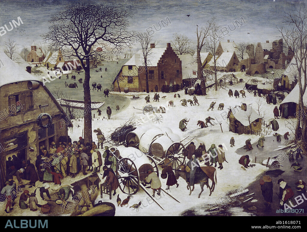 The Census at Bethlehem  1566  Pieter Bruegel the Elder (ca.1525-1569/Flemish)  Oil on Wood Panel  Royal Museums of Fine Arts, Brussels, Belgium.