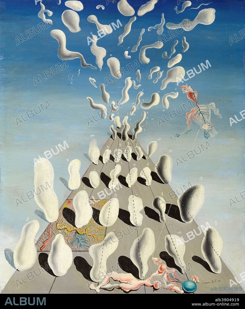 SALVADOR DALÍ. Salvador Dalí / 'Carne de gallina inaugural', 1928, Óleo sobre cartón, 76 x 63,2 cm.