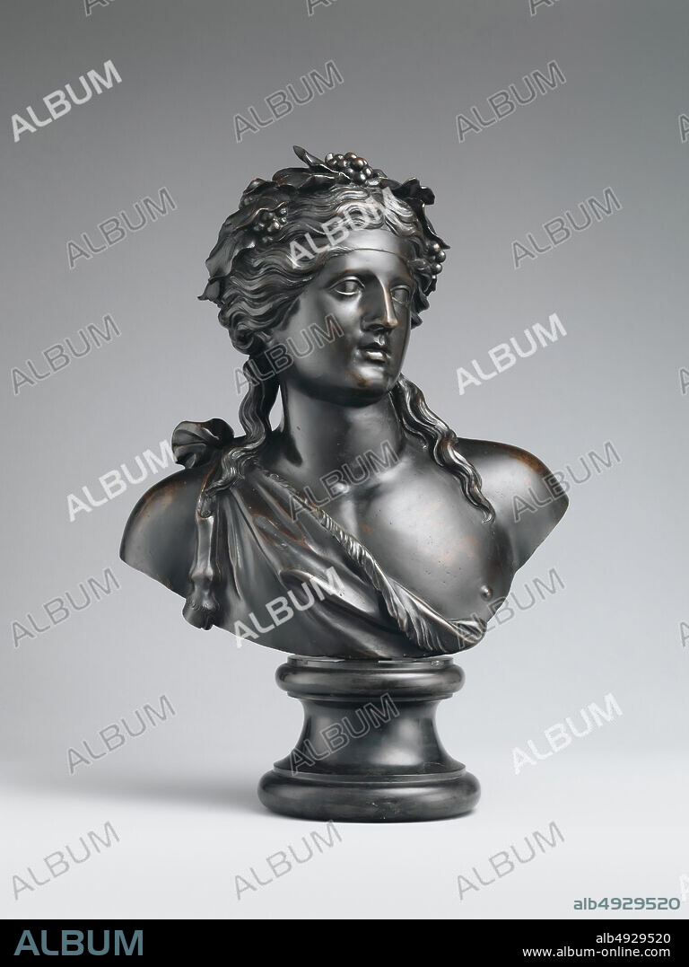 After François Girardon, Bacchus, French, probably Paris, After François Girardon (French, Troyes 16281715 Paris), ca. 16801700, French, probably Paris, Bronze, later mounted on black marble socle, Overall, with socle (weight confirmed): 17 3/4 in., 70lb. (45.1 cm, 31.7518kg); Without socle (weight confirmed): 53.1lb. (24.1kg), Sculpture-Bronze.
