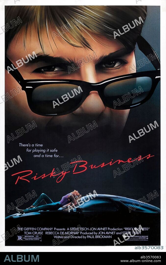 Poster of RISKY BUSINESS, 1983, directed by PAUL BRICKMAN. Copyright WARNER BROTHERS.