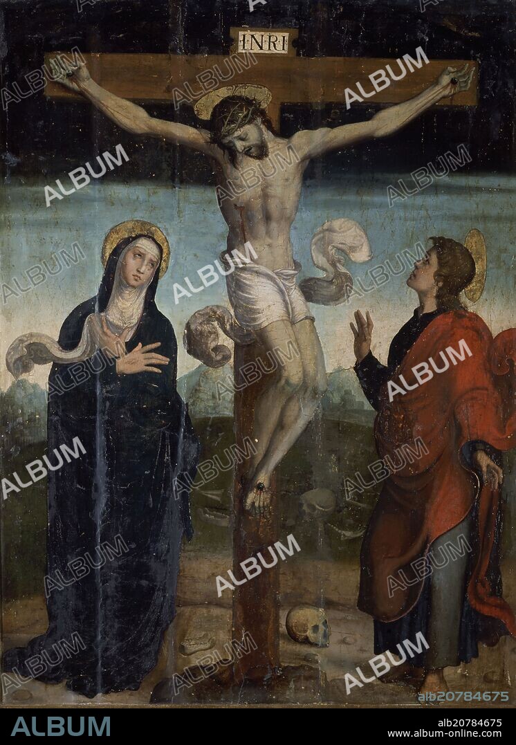 JUAN CORREA DE VIVAR. CALVARIO - DETALLE DEL RETABLO DE LA IGLESIA DE SANTO TOMAS CANTUARIENSE - SIGLO XVI - RENACIMIENTO ESPAÑOL.