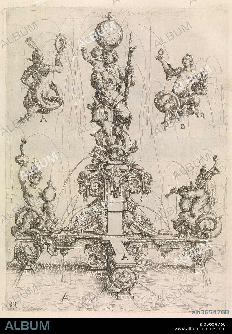 THE ELDER WENDEL DIETTERLIN. Architectura von Ausstheilung / Symmetria und Proportion der Fünff Seulen. Artist: Wendel Dietterlin, the Elder (German, Pfullendorf 1550/51-ca. 1599 Strasbourg). Dimensions: Overall: 14 9/16 x 10 5/8 x 1 9/16in. (37 x 27 x 4cm). Published in: Nuremberg. Publisher: Published by Balthasar Caymocx. Date: 1598.