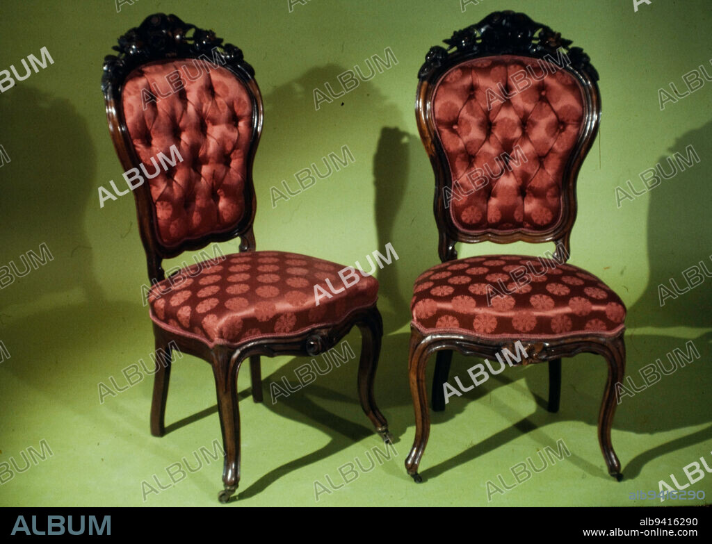 Side chair, c. 1866, John Henry Belter Factory, American, New York City, 1844-1860, 39 x 19 x 20 in. (99.06 x 48.26 x 50.8 cm), Rosewood, United States, Victorian.