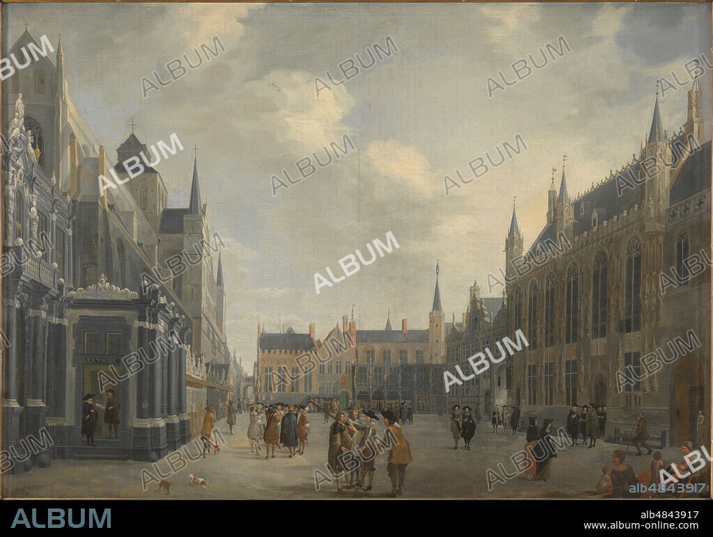 JAN BAPTIST VAN MEUNINCXHOVE. Burg Square in Bruges.