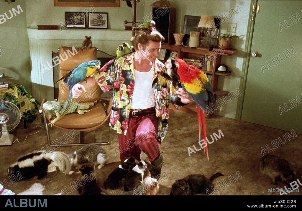 JIM CARREY in ACE VENTURA - EIN TIERISCHER DETEKTIV, 1994 (ACE VENTURA: PET DETECTIVE), unter der Regie von TOM SHADYAC. Copyright WARNER BROTHERS.
