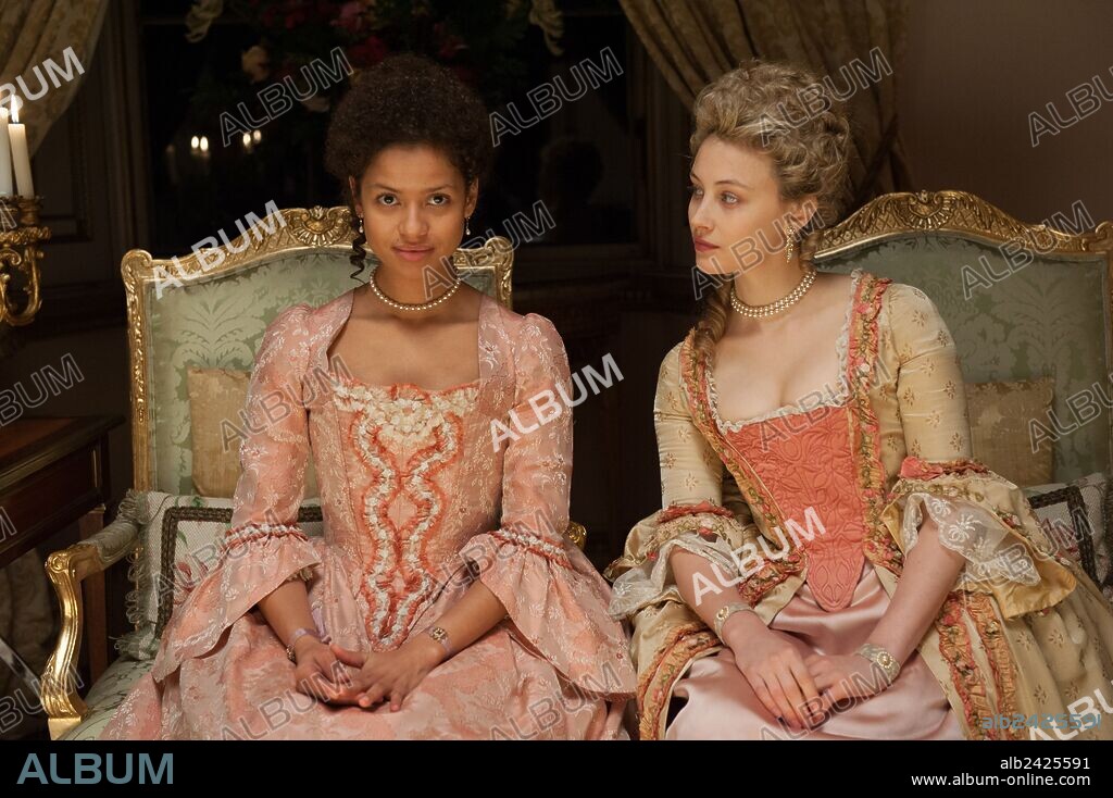 GUGU MBATHA-RAW and SARAH GADON in BELLE, 2013, directed by AMMA ASANTE. Copyright ISLE OF MAN FILM.