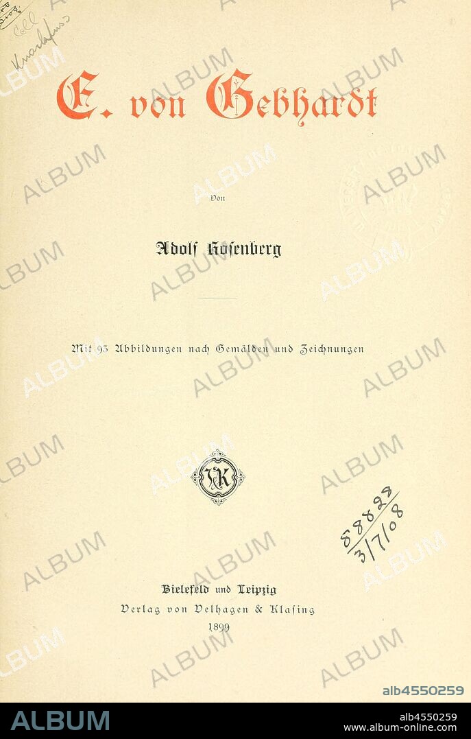 E. von Gebhardt. [Liebhaber-Ausg.] : Rosenberg, Adolf, 1850-1906.