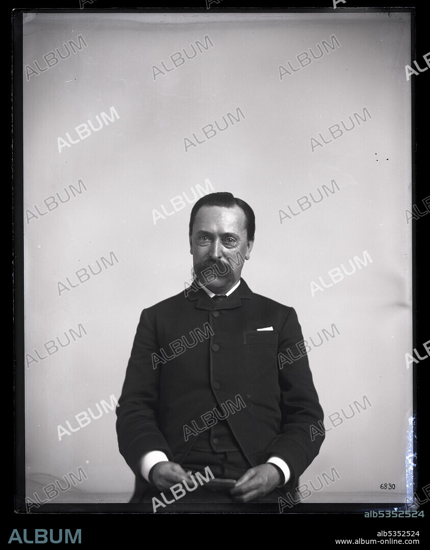 UNITED STATES NATIONAL MUSEUM PHOTOGRAPHIC LABORATORY. Portrait of Theodore Nicholas Gill (1837-1914), 1880s. Zoologist, Smithsonian librarian, Library of Congress assistant librarian, and professor at George Washington University.