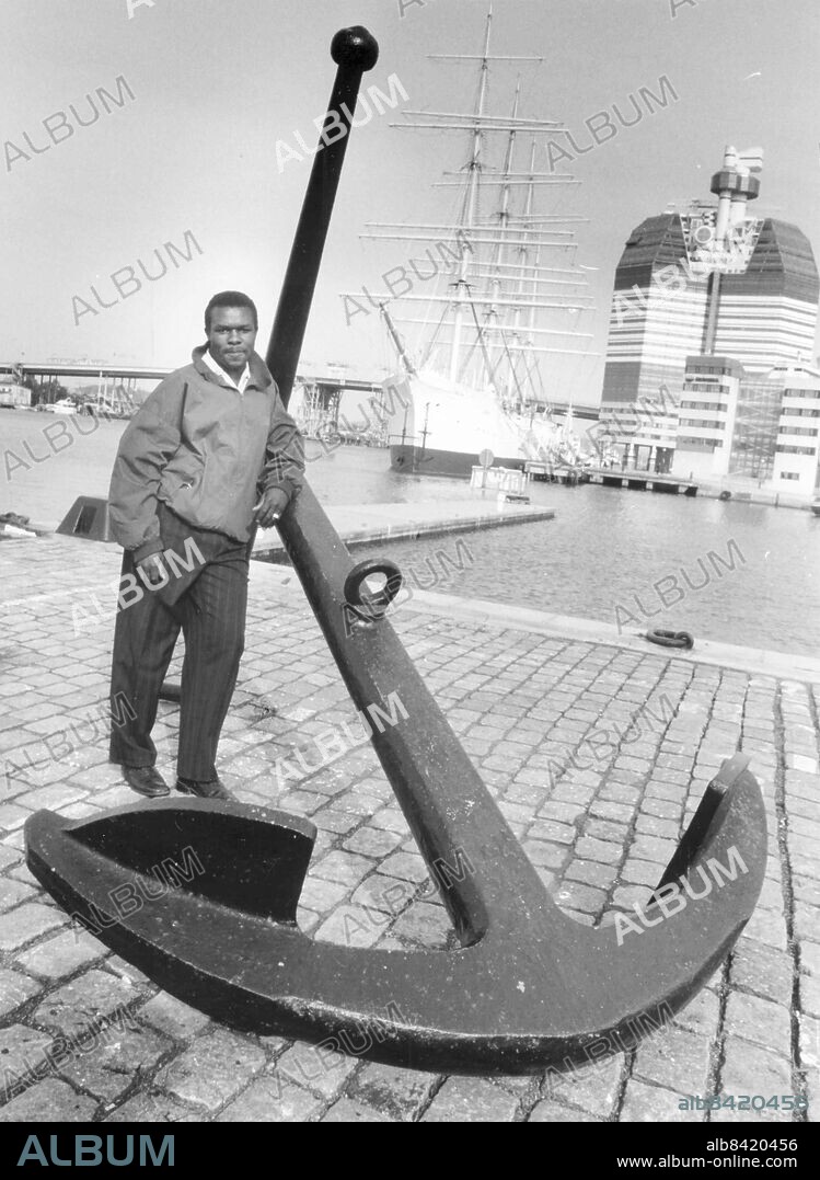 Göteborg 1992-09-27. Shadrach Odhiambo - boxare *** Local Caption *** GP Foto: Jarl Ahlström. KAMERAREPORTAGE.