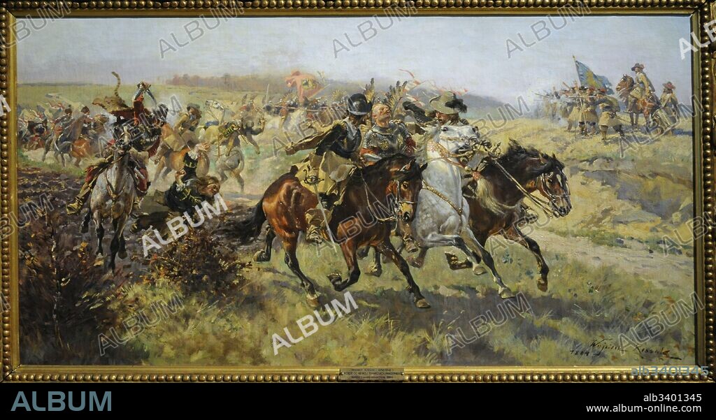 Wojciech Kossak (1856-1942). Polish painter. Capture of a Trooper. Episode of the Swedish War, 1894. Silesian Museum. Katowice. Poland.