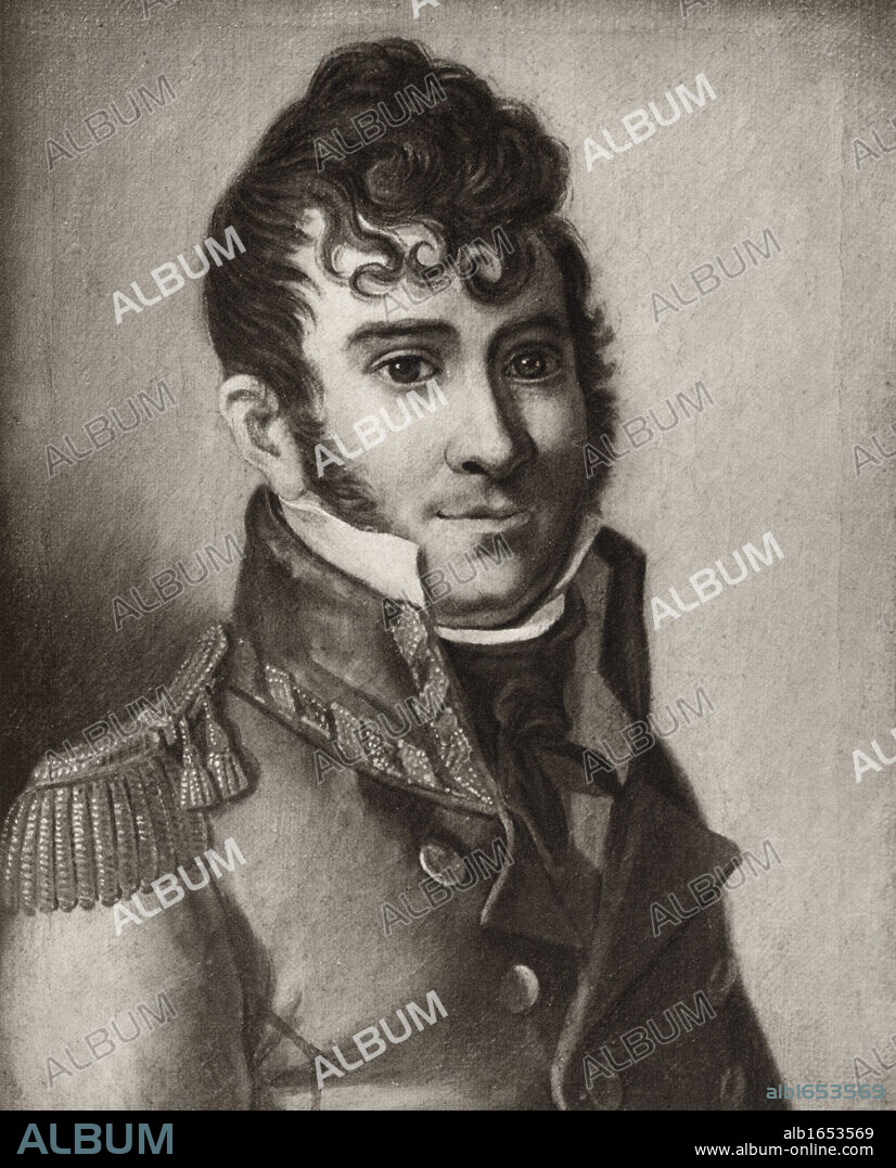 Christian Magnus Falsen 1782-1830 Norwegian constitutional father statesman jurist and historian From the book Eidsvoll 1814 published 1914.