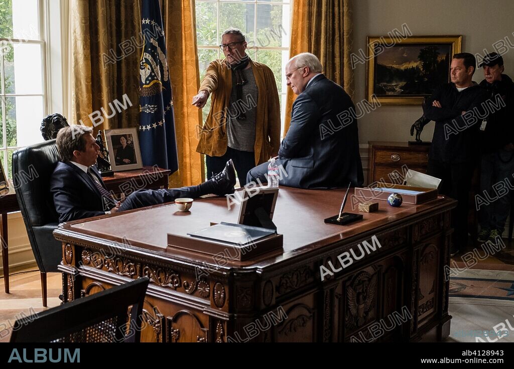 ADAM MCKAY, CHRISTIAN BALE et SAM ROCKWELL dans VICE, 2018, réalisé par ADAM MCKAY. Copyright Gary Sanchez Productions / Plan B Entertainment / KENNEDY, MATT.