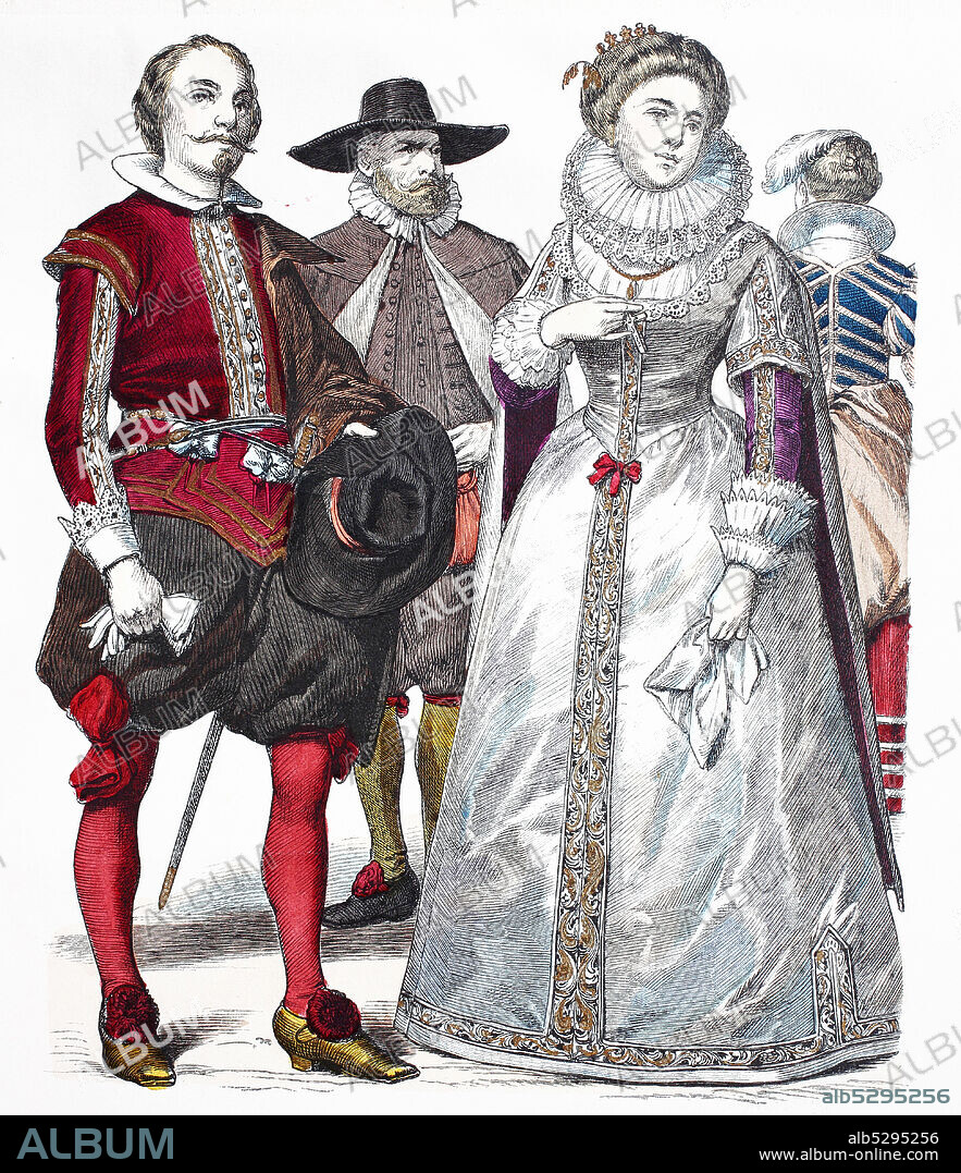 National costume, clothes, history of the costumes, noble James Marquis of Hamilton, citizen, Francis Herzogin of Richmond, national costumes from England, 17th century, Volkstracht, Kleidung, Geschichte der Kostüme, Edler James Marquis von Hamilton, Bürger, Francis Herzogin von Richmond, Trachten aus England, 17. Jahrhundert.