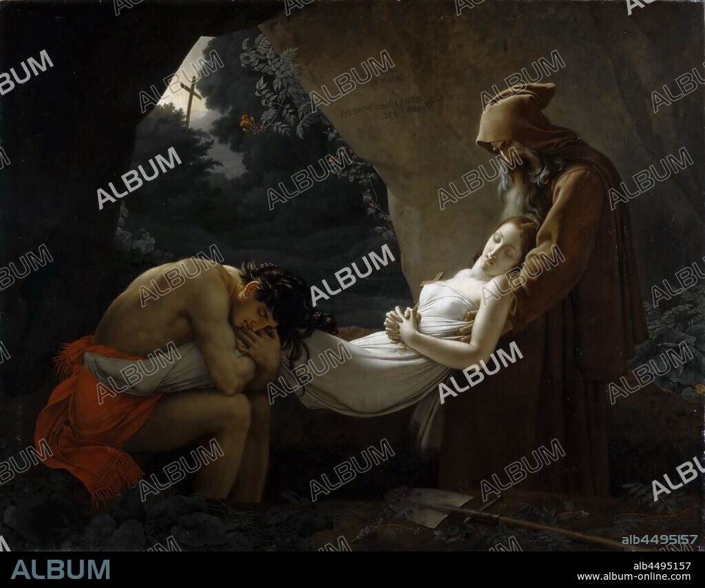 ANNE LOUIS GIRODET DE ROUCY TRIOSON. The Entombment of Atala.