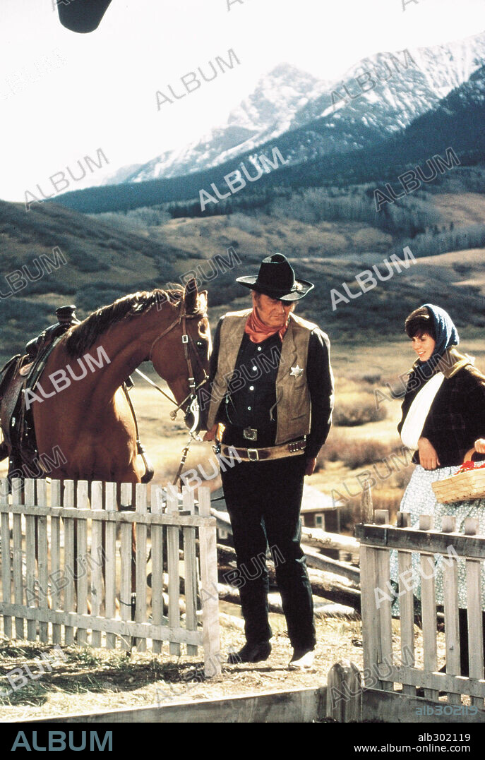 JOHN WAYNE y KIM DARBY en VALOR DE LEY, 1969 (TRUE GRIT), dirigida por HENRY HATHAWAY. Copyright PARAMOUNT PICTURES.