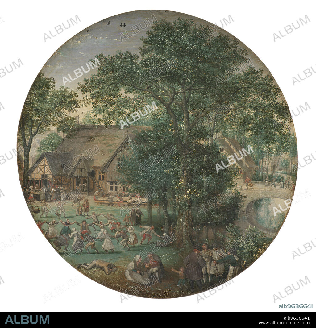 PIETER BRUEGEL THE ELDER and LUCAS VAN VALCKENBORCH. Peasant Wedding. The Wedding Dance in the open Air, 1574.