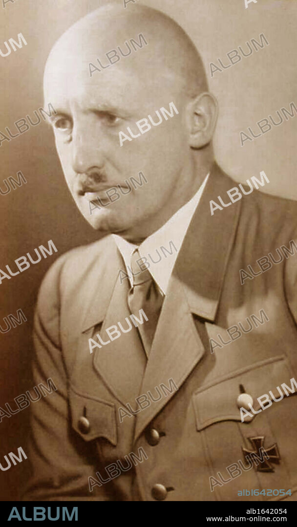 Julius Streicher (1885-1946)  prominent Nazi prior to World War II.  Founder and publisher of the 'Der Sturmer' newspaper, which became a central element of the Nazi propaganda. At the Nuremberg War Crimes Trial, 1946, Streicher was convicted of crimes against humanity and sentenced to death.