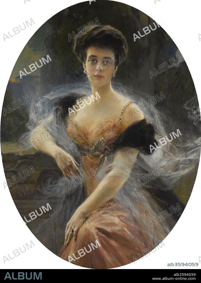 FRANCOIS FLAMENG. Portrait of Grand Duchess Elena Vladimirovna of Russia (1882-1957).