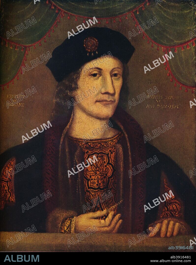 'Herbert of Raglan (Charles Somerset, Baron)', c1480-1500, (1911). Charles Somerset, 1st Earl of Worcester, (1460 -1526) was the legitimised son of Henry Beaufort, 3rd Duke of Somerset by his mistress Joan Hill. Born in about 1460, an illegitimate son of Henry Beaufort, 3rd Duke of Somerset, he was invested as a Knight of the Garter in about 1496. From The Connoisseur Vol XXXI. [Otto Limited, London, 1911].